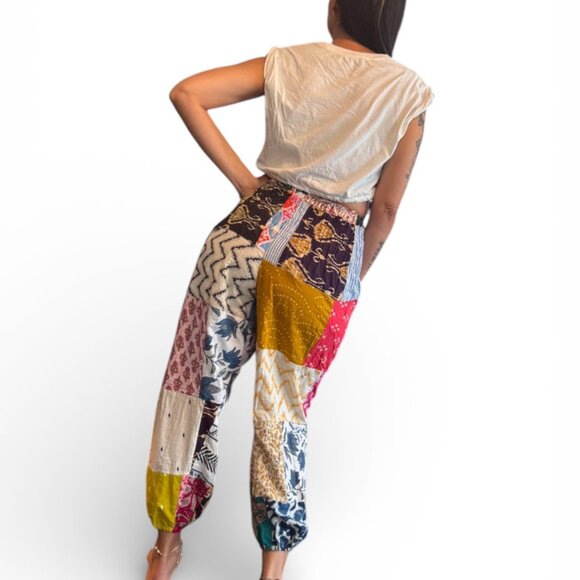 Colorful Patchwork Women's Pants - Picture 13 of 13